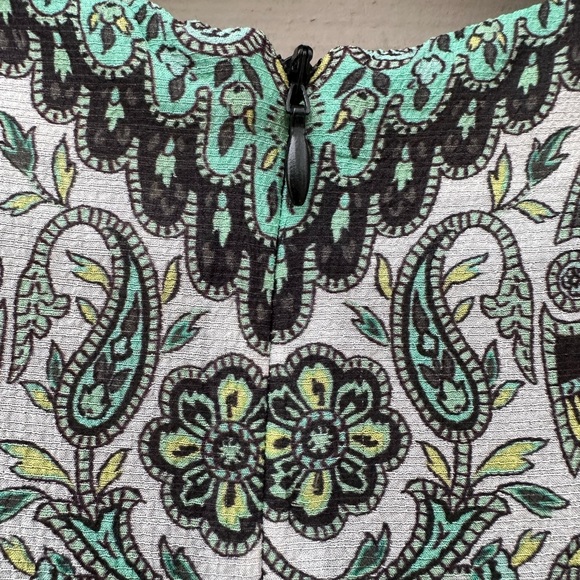 Etro Silk Dress,abstract print,short sleeve,half button,back zip,midi - Picture 10 of 14